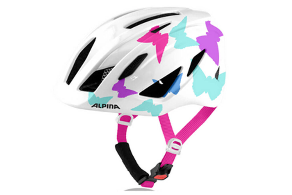 Alpina Pico Kinderfahrradhelm mit Schmetterlingen
