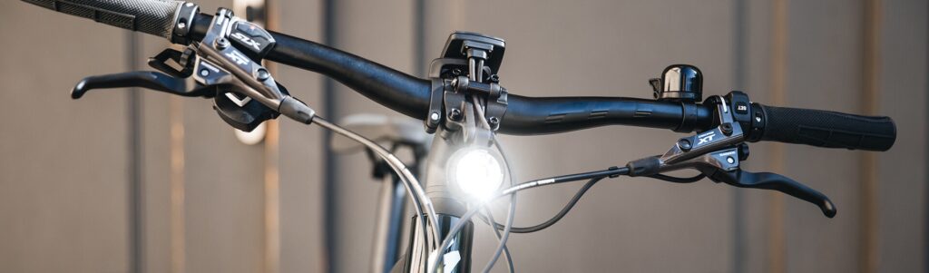 LED-Fahrradbeleuchtung mit Front- und Rücklicht für bessere Sichtbarkeit und Sicherheit im Straßenverkehr