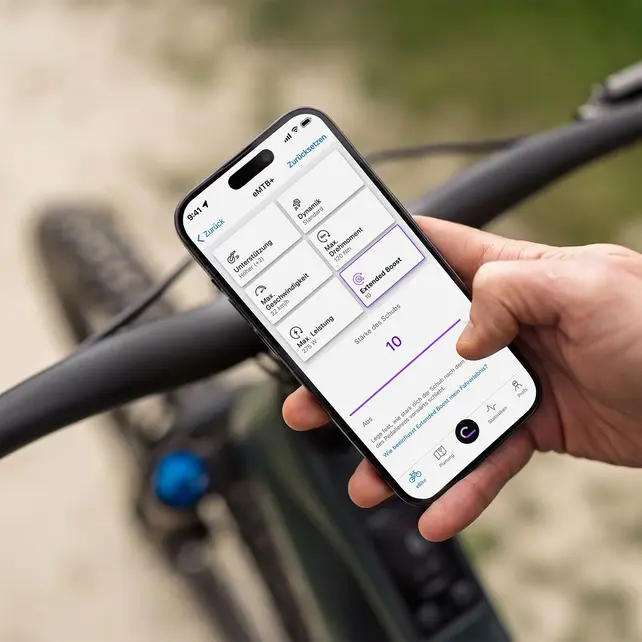 Individualisierung des Bosch Extended Boost.
Mit dem Update das Mitte 2026 für Bosch E-Bike verfügbar sein wird, hast du die Möglichkeit den Nachschuh deines E-Bikes persönlich einzustellen