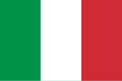 Italien Flagge
Warntafel am Auto Fahrradträger in Italien