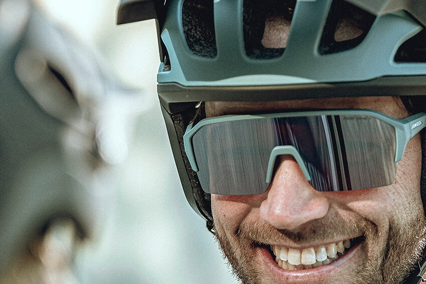 Mountainbike-Fahrradbrille schützt die Augen vor Staub, Fahrtwind und Insekten auf dem Trail