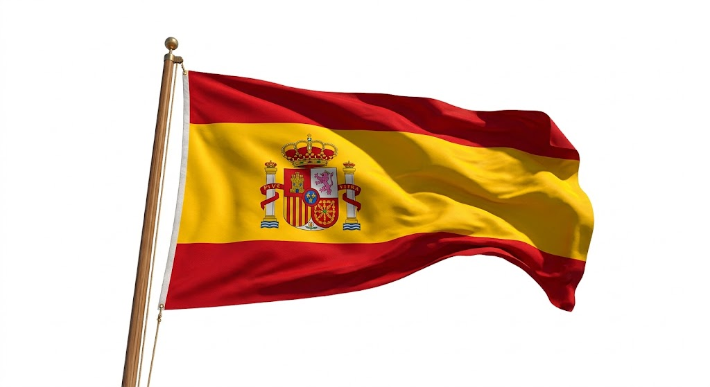 Spanien Flagge an Fahnenmast